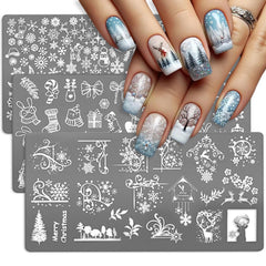 Mtruil snowflakes stamping plate for crisp festive nail art.