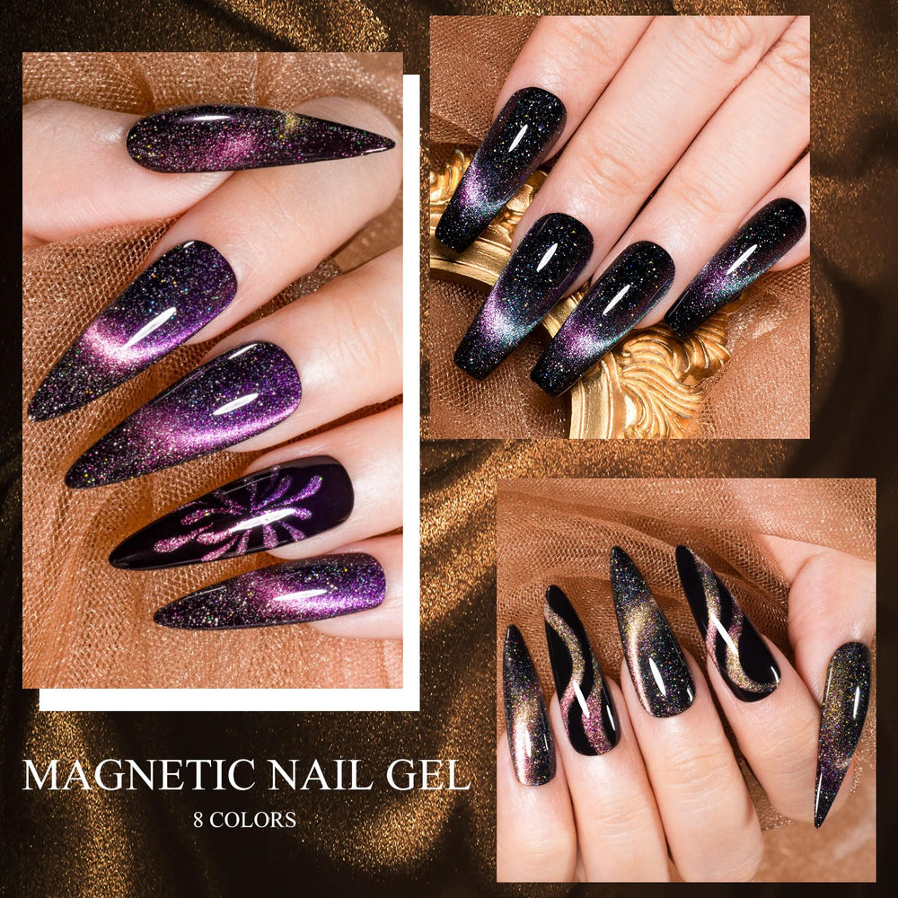 MTSSII Cat Eye Gel Polish Set5 swatch collection showing versatile color range