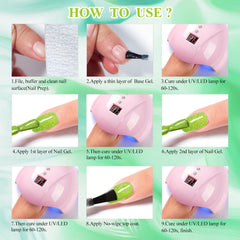 MTSSII reflective gel set image highlighting six-color at-home nail art options.