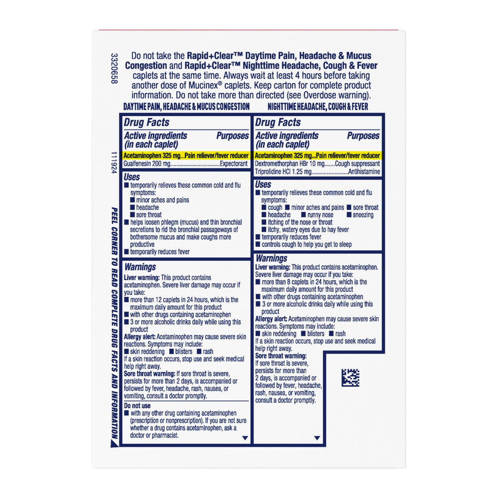 Mucinex Rapid Clear cough relief image conveys quieter nights with fewer interruptions