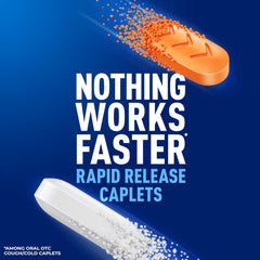 Mucinex Rapid Clear daytime bottle shows quick-release formula for daytime relief