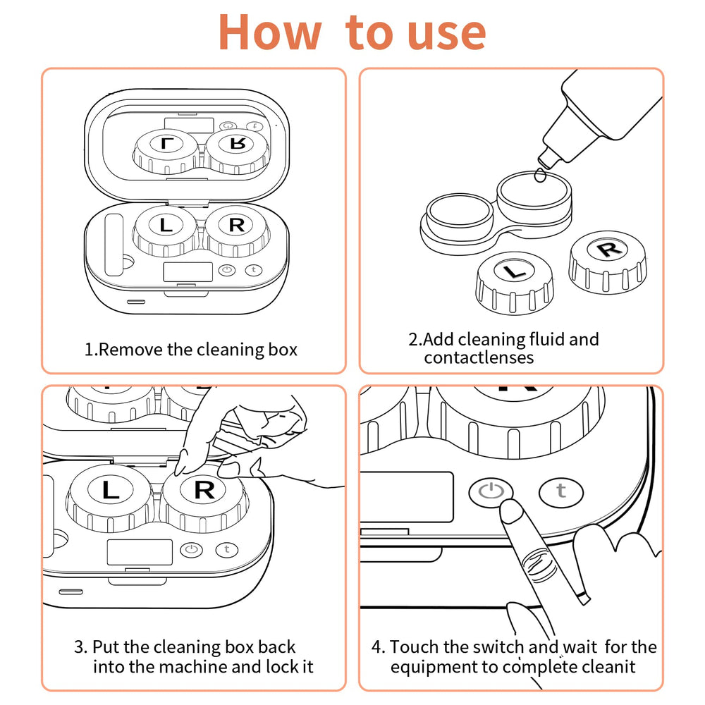 Compact travel case with accessories for lens cleaning