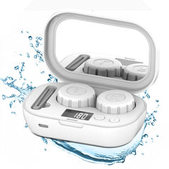 Front view of MUGLE Portable Ultrasonic Contact Lens Cleaner in white