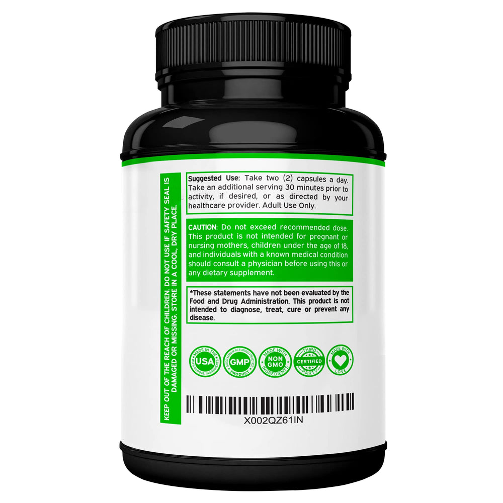 Close-up of Muira Puama 1000mg capsules