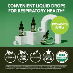 Person using Mullein Drops for Lungs for respiratory support