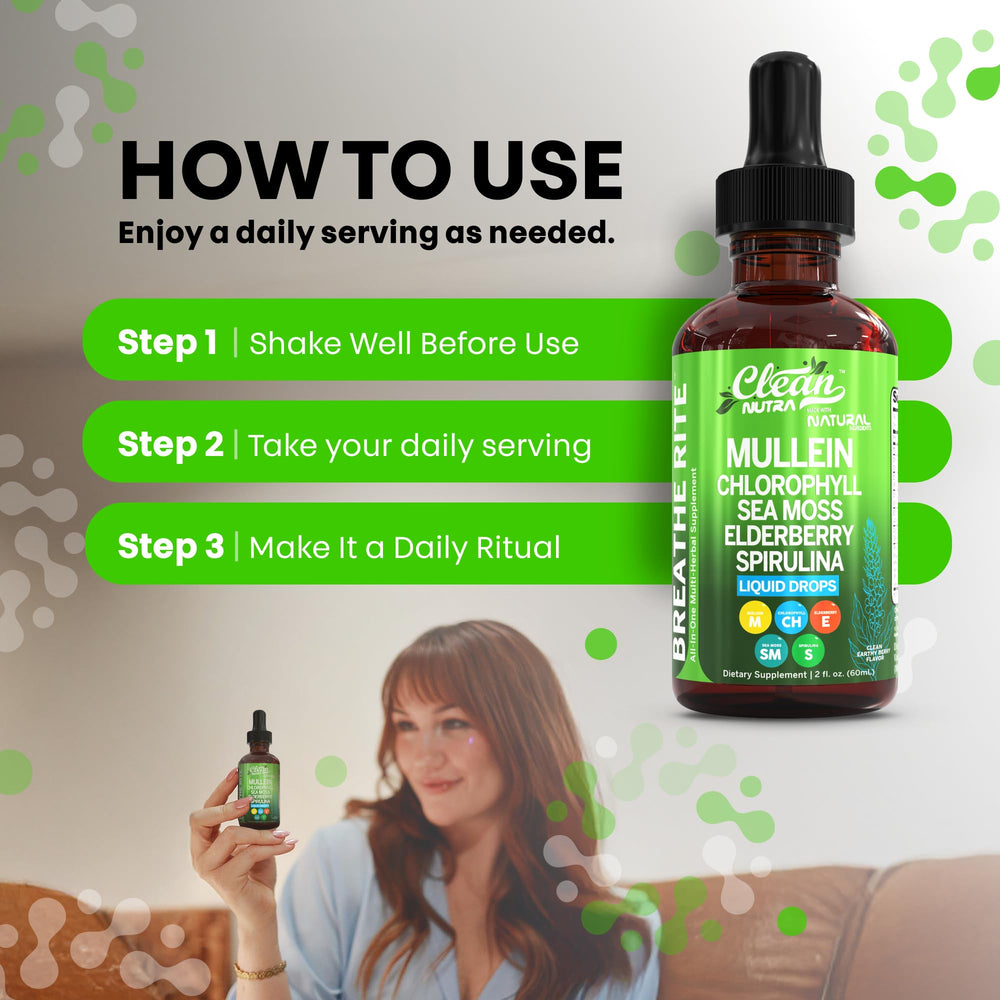Elderberry and chlorophyll liquid supplement for immunity