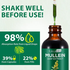 Natural mullein drops for respiratory health and lung cleansing