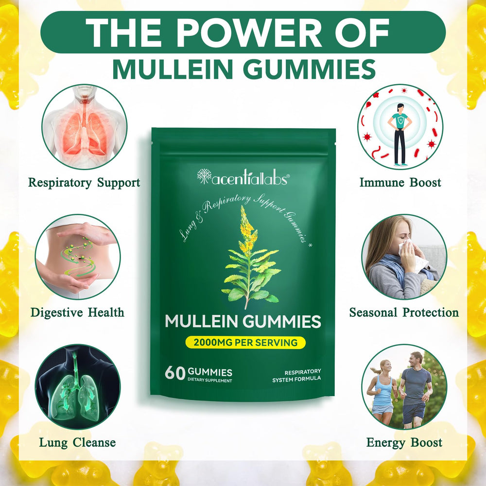 Close-up of mango-flavored mullein gummies