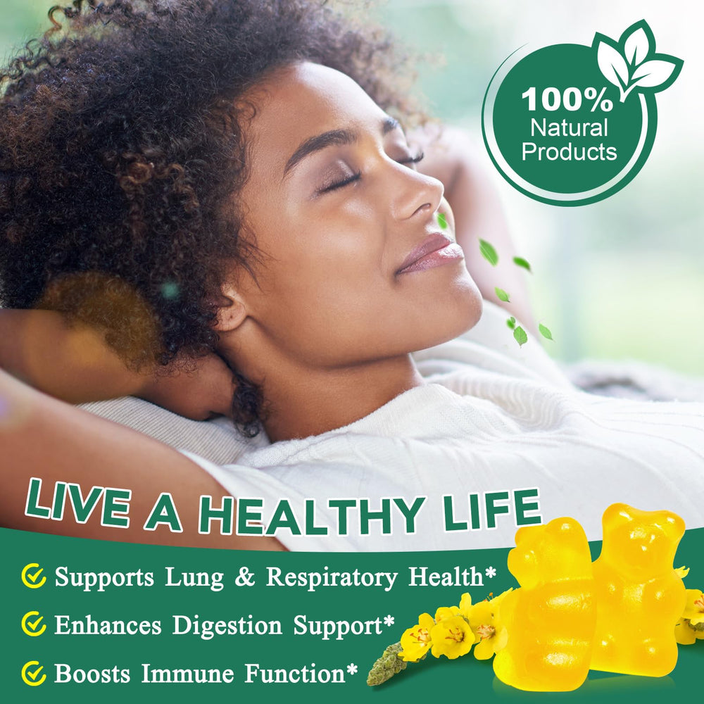Organic mullein leaves and natural ingredients