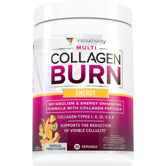 Bottle of Multi Collagen Burn Tropical Punch flavor