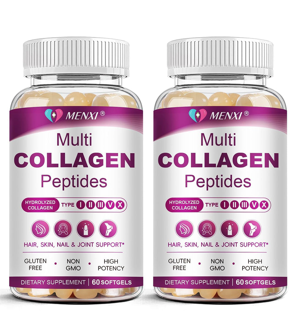 Front view of Multi Collagen Peptides Softgels bottle