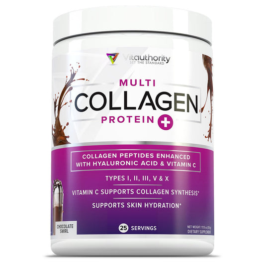 Front view of Multi Collagen Peptides Powder for Women - Chocolate flavor