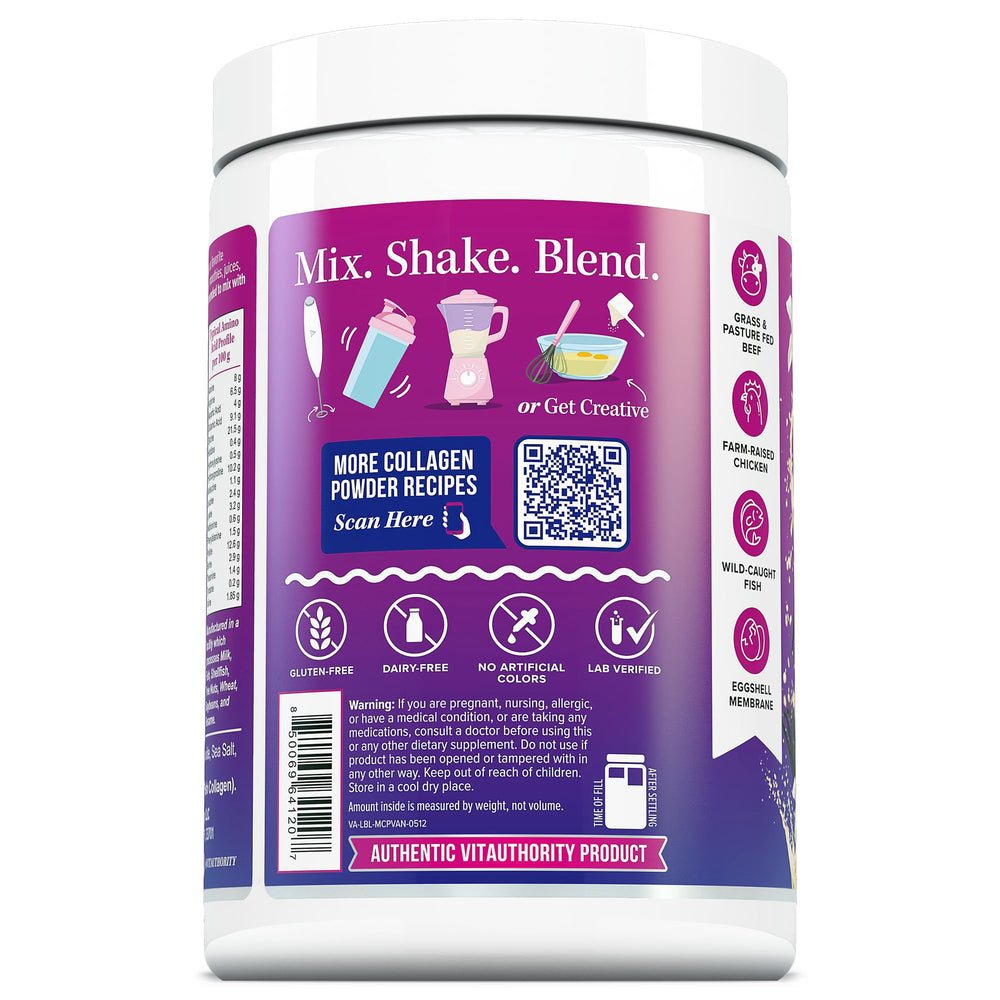 Packaging and label of Vitauthority Multi Collagen for Women