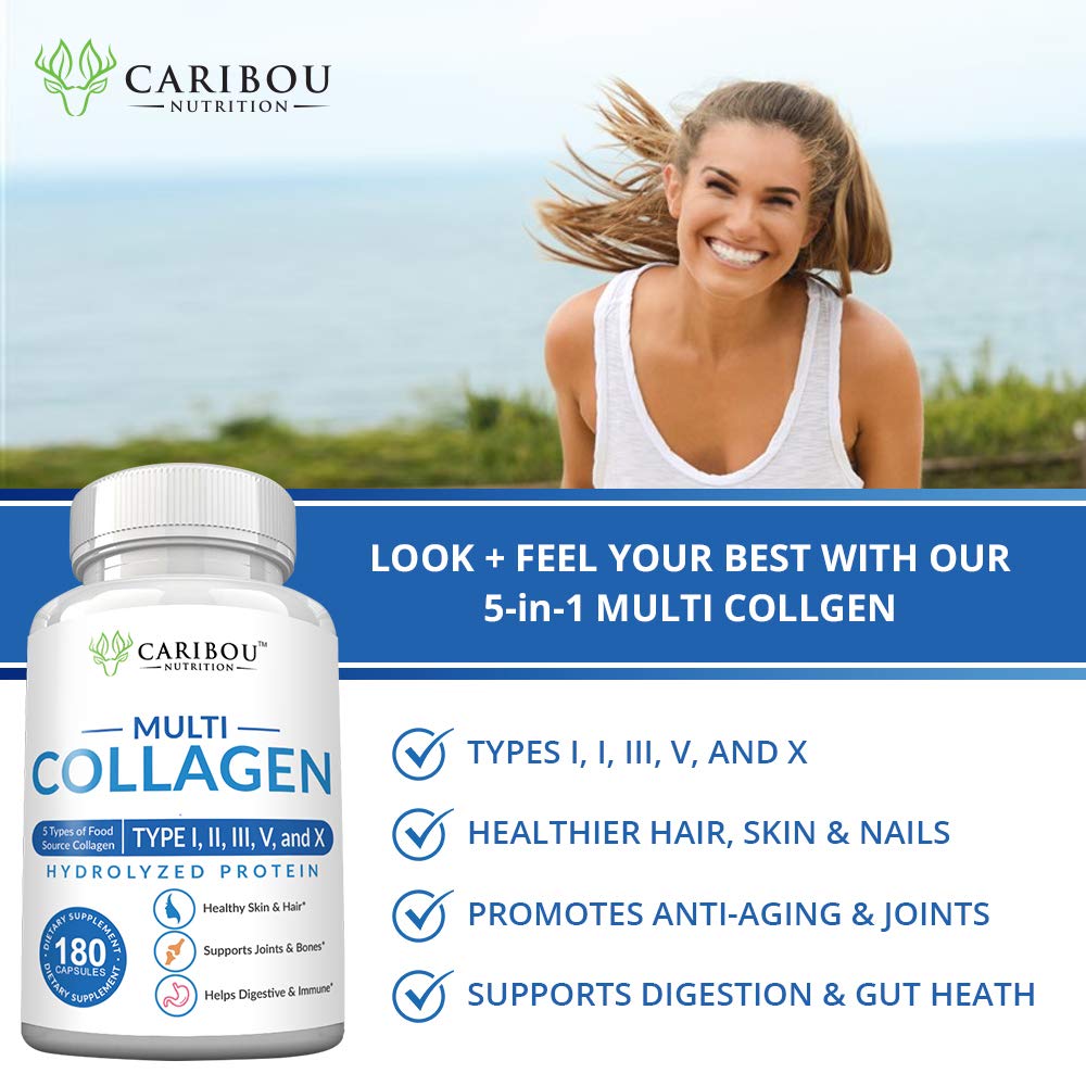 Close-up of hydrolyzed collagen peptide capsules