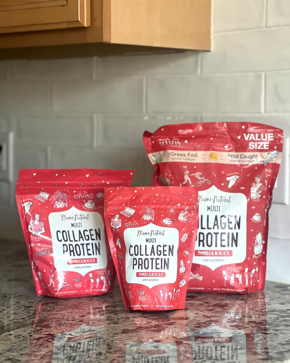 Daily smoothie with collagen powder for overall wellness