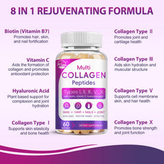 Biotin, Vitamin C and Hyaluronic Acid icons