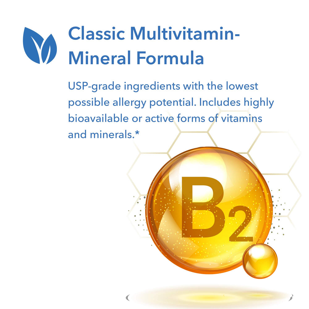 Key ingredients including B vitamins and folate in Multi-Vi-Min