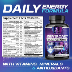 Close-up of men’s multivitamin capsules