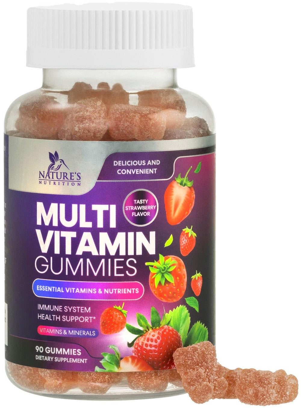 Bottle of adult multivitamin gummies