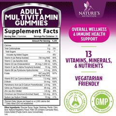 Assorted berry-flavored gummy vitamins for adults