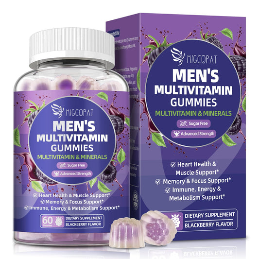 Blackberry-flavored multivitamin for men gummies bottle