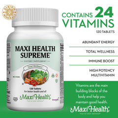 Back label showing supplement facts and directions