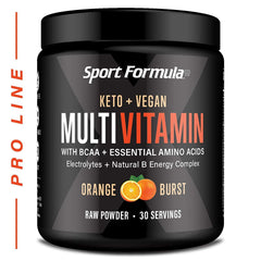Front view of Multivitamin Powder Orange Burst Keto Drink Mix