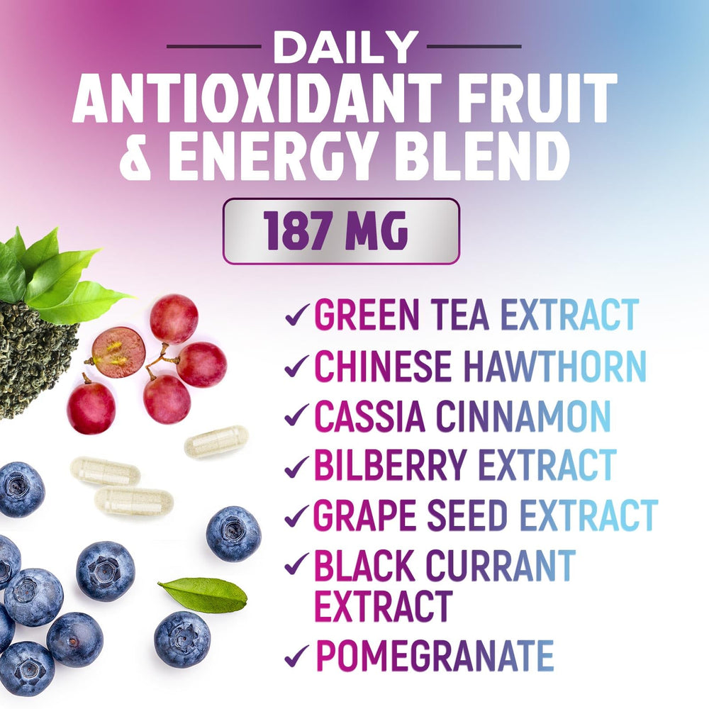 Lifestyle shot of a woman taking a daily multivitamin