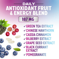 Lifestyle shot of a woman taking a daily multivitamin