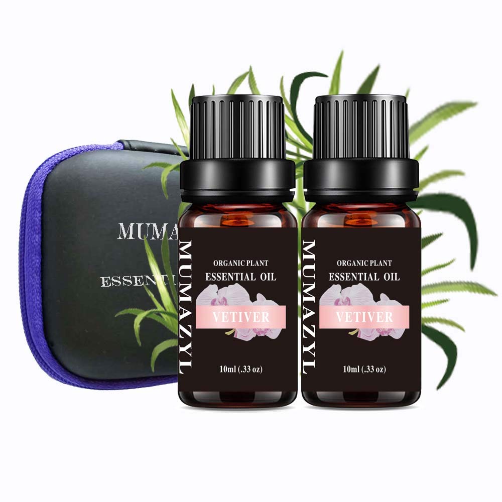 MUMAZYL Vetiver oil bottle in amber glass preserves purity for diffusers