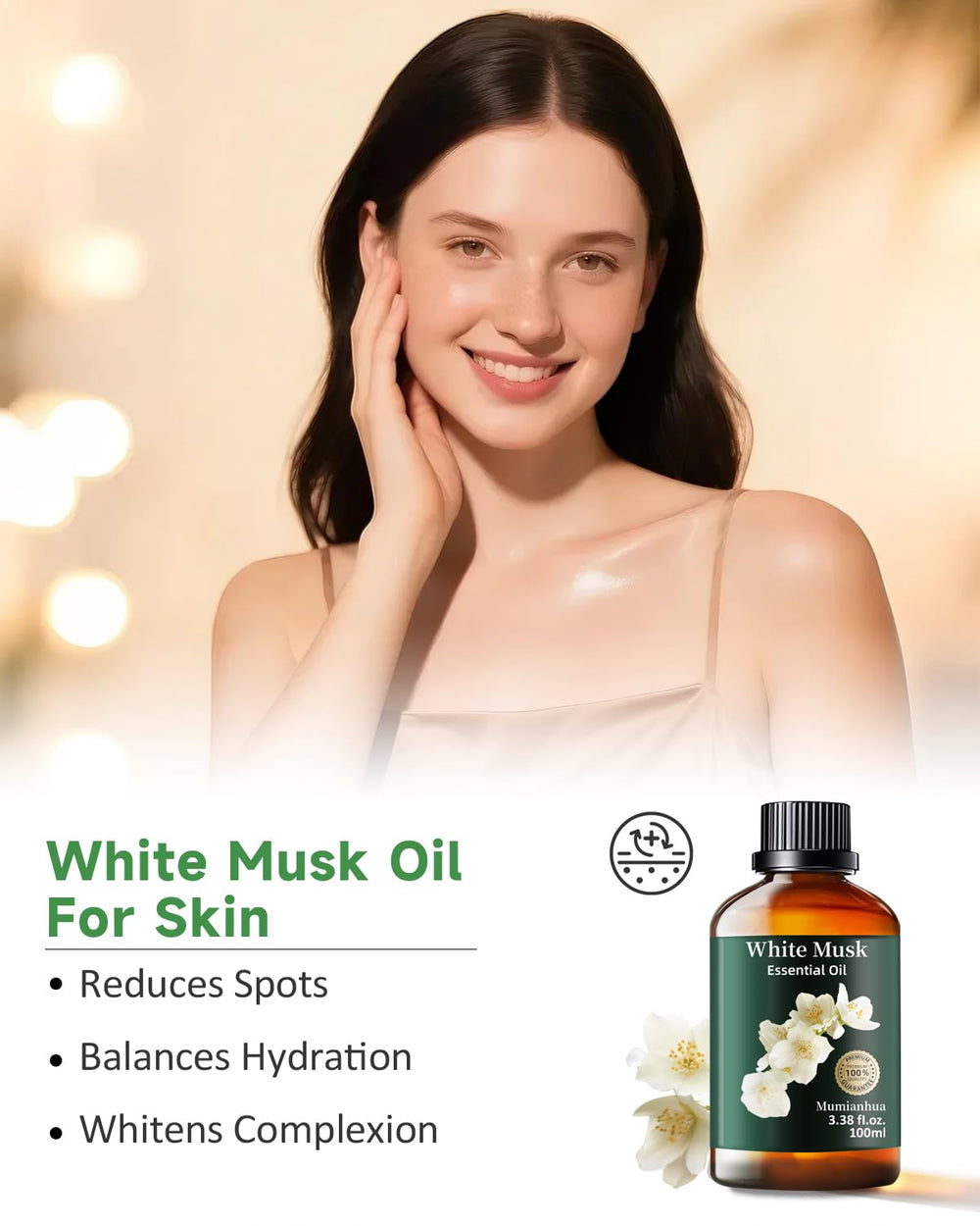 White Musk Oil used in skin care and facial serum