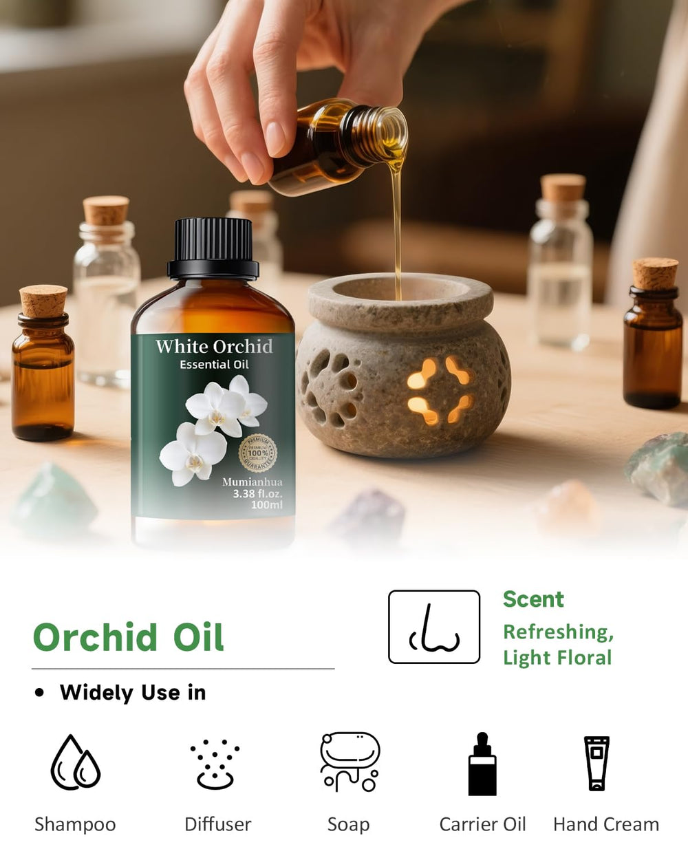Epsom salt bath with White Orchid Essential Oil
