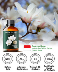 Mumianhua White Orchid Essential Oil packaging and bottle