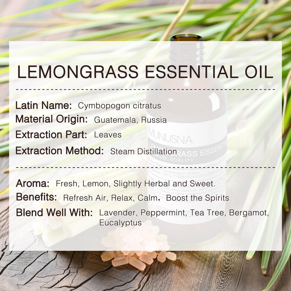Ingredients and aroma of lemongrass essential oil