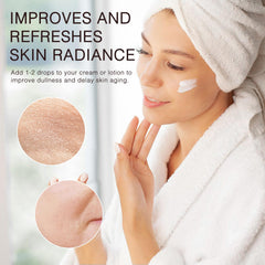 Vanilla essential oil applied to skin with carrier oil