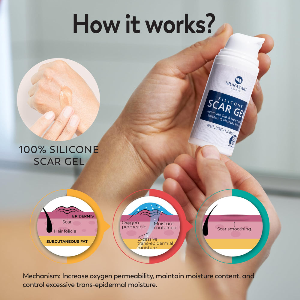 MURASAKI BEAUTY scar gel on a surgical scar may feel softer and smoother
