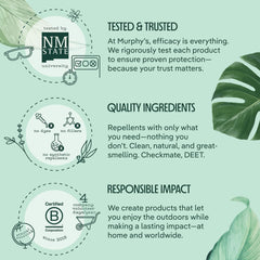 Murphy's Naturals spray close-up on bottle with clear label benefits.