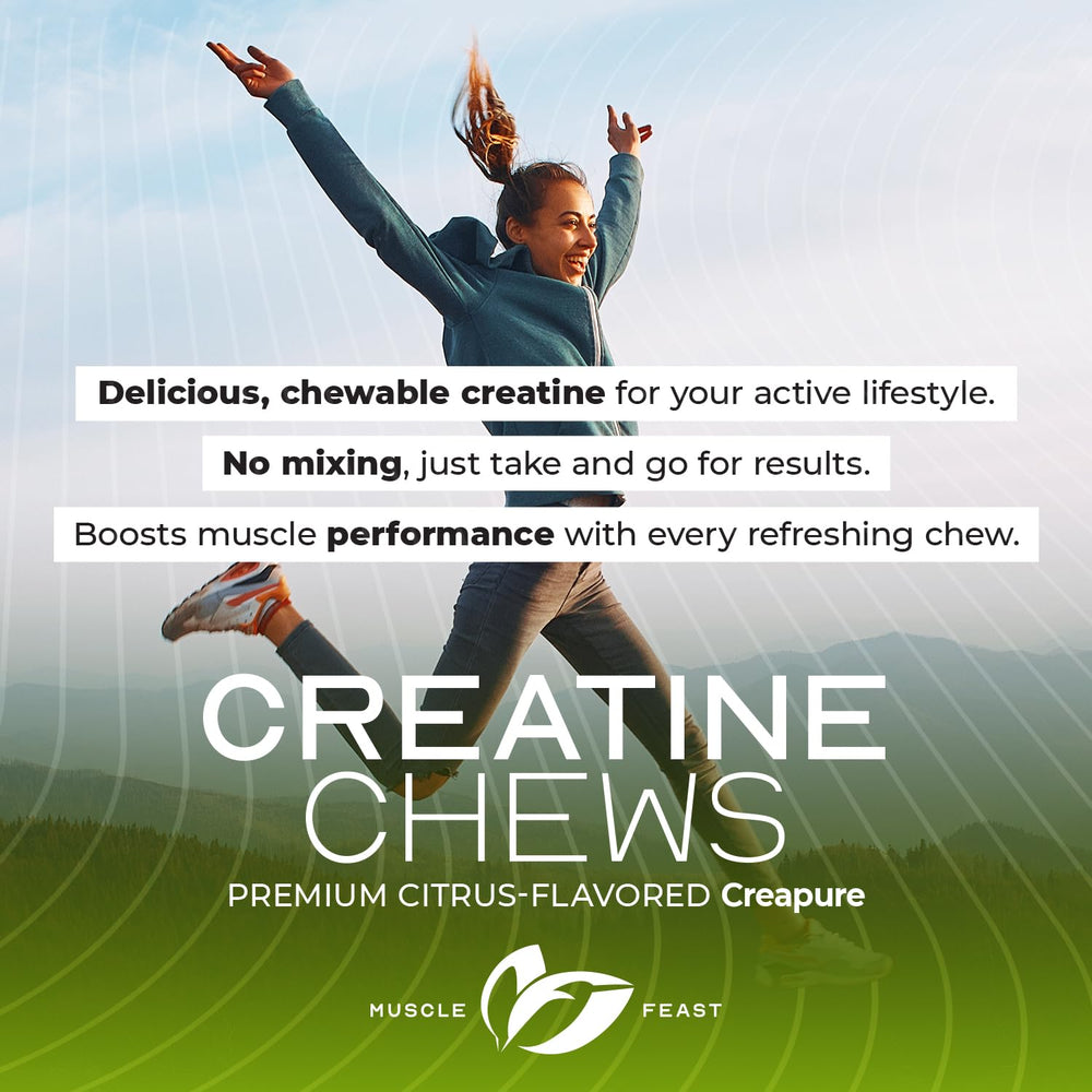 Muscle Feast Creatine Chewables Creapure ingredient highlighted for purity