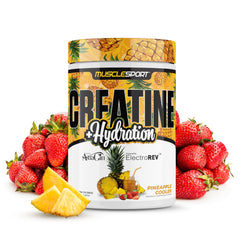 Musclesport Creatine Hydration 300g Pineapple Cooler tub front view