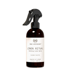 Muse Apothecary Linen Ritual bottle labeled Lavender Serenity