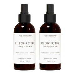 Muse Apothecary Pillow Ritual bottle resting on fabric