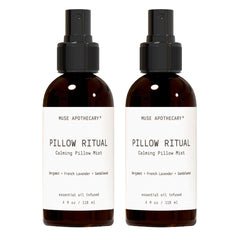 Muse Apothecary Pillow Ritual 4 oz bottle with Bergamot, Lavender & Sandalwood label
