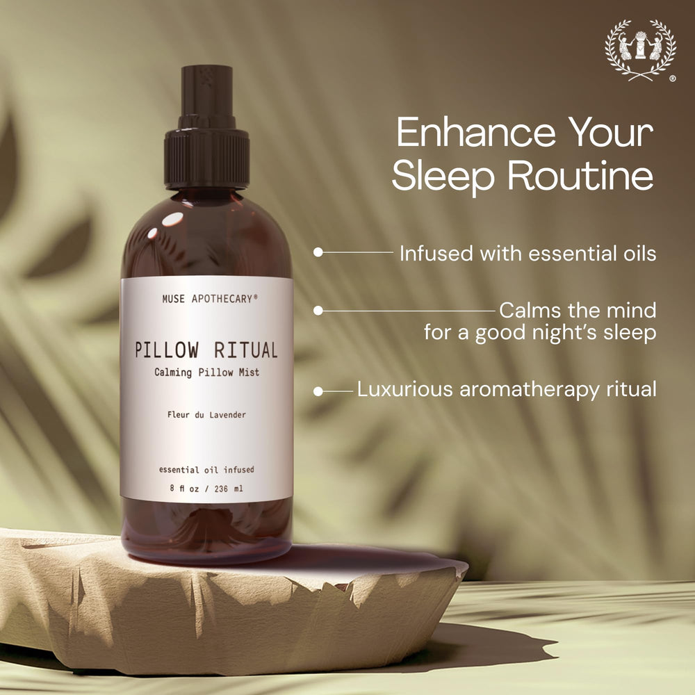 Pillow Ritual bottle and packaging on neutral background