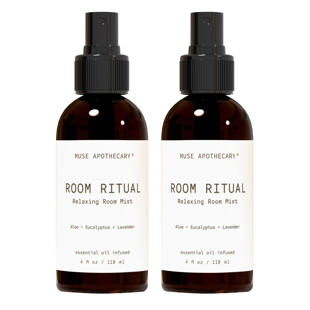 Front view of Muse Apothecary Room Ritual 4 oz aromatic room mist bottle