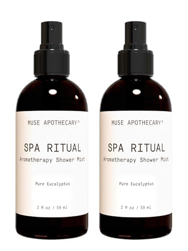 Muse Apothecary Spa Ritual Eucalyptus Shower Mist bottle with packaging