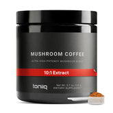 Mushroom Coffee bottle with 10:1 extract label