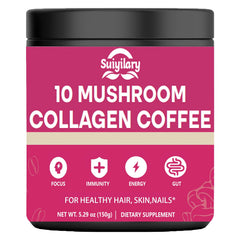 Mushroom Coffee with Collagen product hero image (150g, 30 servings)