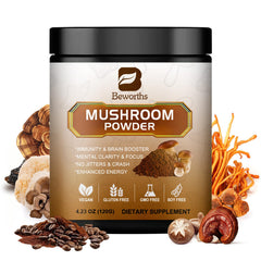 Mushroom coffee powder with Lions Mane and Reishi