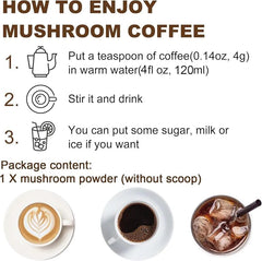 Brewing mushroom coffee in a mug with steam