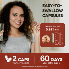 120-count bottle of mushroom complex supplement